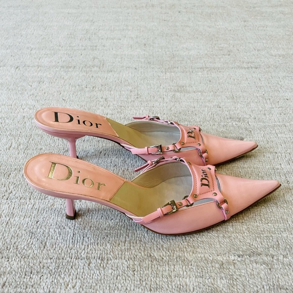 SOLD - Dior Logo Kitten Heels - Picture 2 of 7